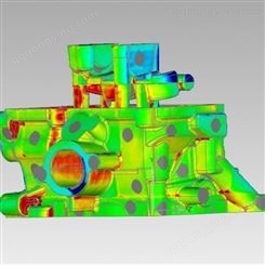 三维3D激光扫描仪对机械制造精密铸造件3D打印件的扫描对比检测过程