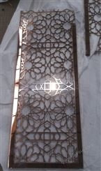 不锈钢艺术造型屏风  玫瑰金拉丝不锈钢隔断 装饰屏风