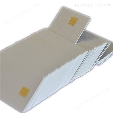 银色双面覆膜FM4428芯片银色接触式智能IC卡 逻辑加密卡