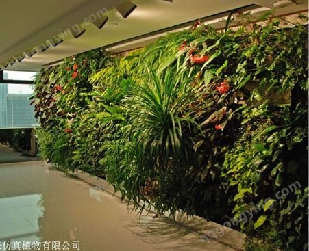 西安租赁绿植公司 人造绿植墙 植物照片墙 景观设计室内墙壁装饰