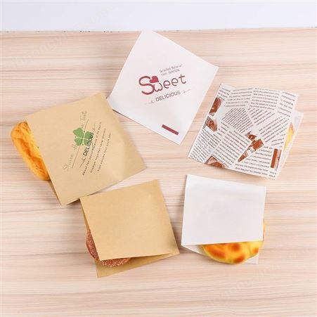 雅惠包装 煎饼防油纸袋 三角煎饼袋 肉夹馍纸袋 三明治包装纸袋