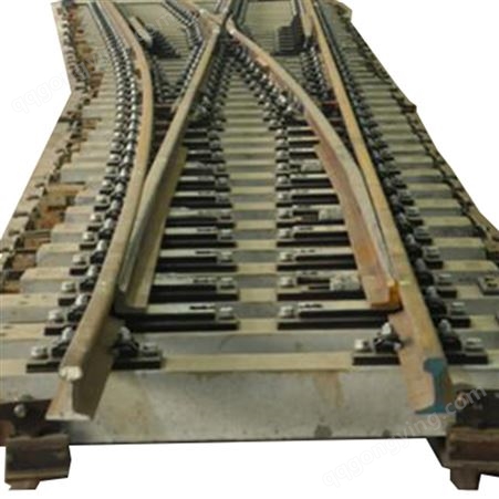 铁路道岔 矿用整体道岔基本轨 尖轨 辙叉 机芯 岔尖配件扣件