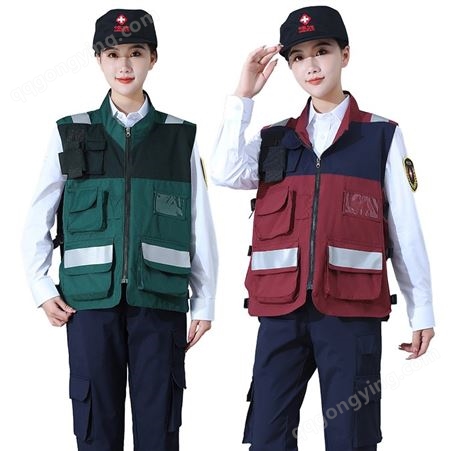 中国卫生应急服装疾控中心红色冲锋衣马甲队服