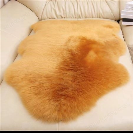 整张羊皮毛沙发垫纯羊毛毯子地毯皮毛一体坐垫床边褥子飘窗羊毛垫