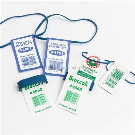 可定制尺寸颜色标签橡皮筋超市蔬菜捆扎标签带不伤果蔬扎带