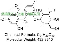 大黄素-1-O-葡萄糖苷；Emodin 1-glucoside；CAS:38840-23-2；98%