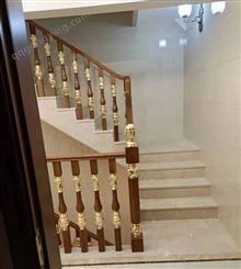 简约别墅楼梯扶手护栏栏杆立柱室内平台旋转铝楼梯定做