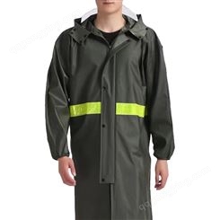 诚格（C&G）环卫双层分体式雨衣套装 带反光条 墨绿色 均码 大货10天