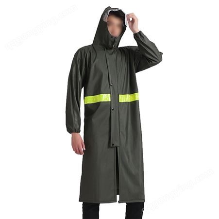 诚格（C&G）环卫双层分体式雨衣套装 带反光条 墨绿色 均码 大货10天