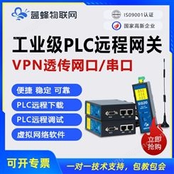 蓝蜂边缘计算异地远程控制PLC网关，即插即用支持VPN透传