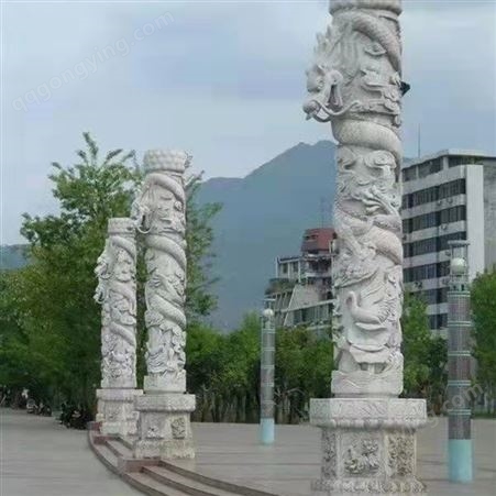 旺达 青石大型户外景区石雕龙柱 广场景区石龙柱 多种图案雕刻