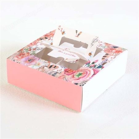 烘焙盒印刷 手提开窗蛋糕雪媚娘包装盒定做 西点礼品纸盒定制