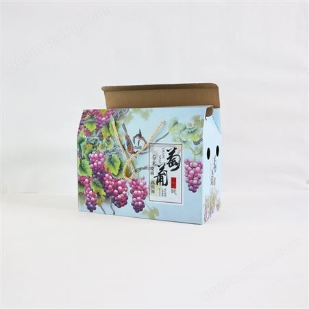 水果礼盒定做 手提瓦楞通用包装盒子 大泽山葡萄纸盒印刷源头工厂