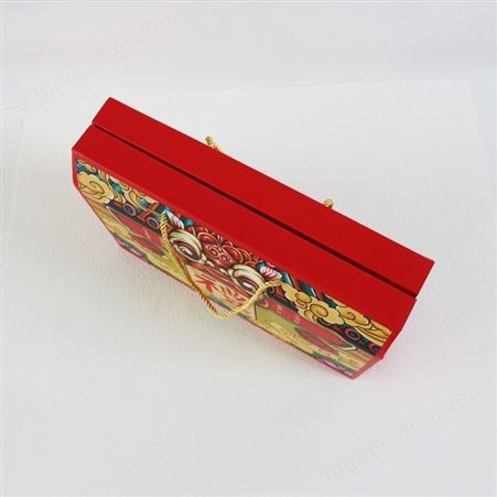 零食盒定制 创意国潮风年货瓦楞纸盒 手提零食包装盒子 免费打样