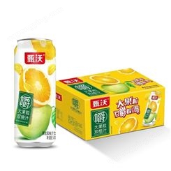甄沃大果粒双柚汁果汁饮料500mlx15罐厂家招商