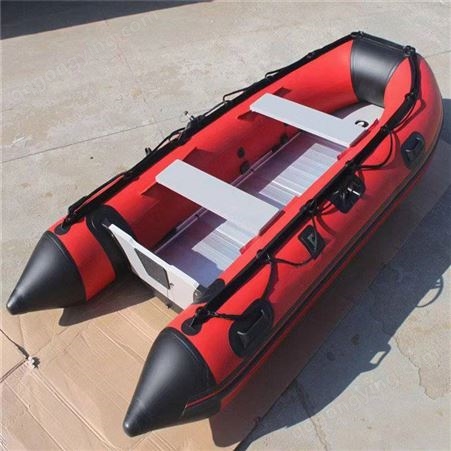 迎啸防汛应急XC-XPT救生艇铝合金V型底橡皮艇折叠皮划艇