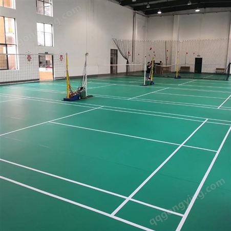 康力 羽毛球场地胶 PVC球场地板 体育馆场地铺设 免费设计