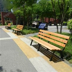 双人靠背休闲椅 实木公园椅 云南昆明小区工程 可需定制