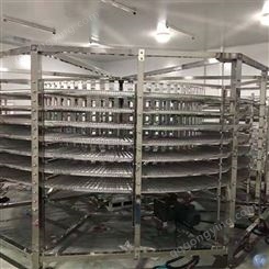 定制特氟龙输送网带 饼干蛋糕螺旋冷却塔 不锈钢链板输送机