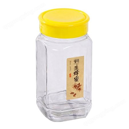 蜂蜜瓶一斤装 两斤装八角密封储物瓶 透明加厚带盖酱菜瓶定制