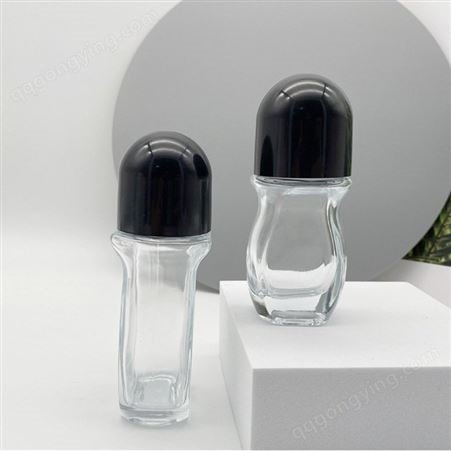 厂家供应 30ml50ml滚珠瓶  透明滚珠精油瓶 止汗露玻璃瓶 走珠瓶 可定制