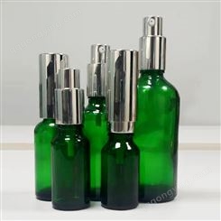 可定制 绿色精油瓶 按压乳液喷雾瓶 滴管瓶  护肤品分装瓶玻璃瓶