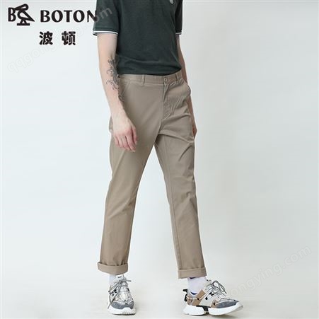BOTON 春夏新款男式休闲裤 舒适耐磨纯色工作服来图定制