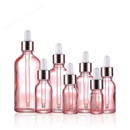 桃粉色精油瓶玻璃滴管瓶化妆品分装空瓶旅行便携小样瓶