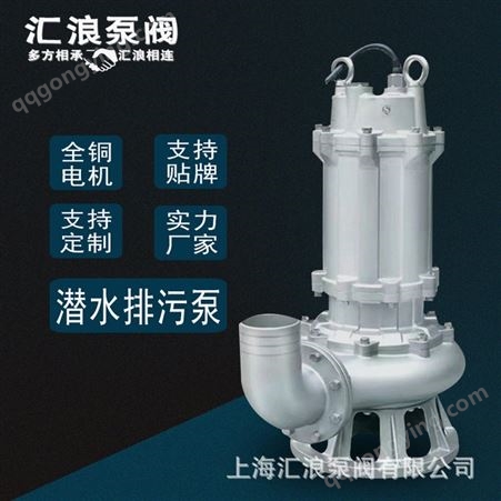WQ化工用排污泵污泥提升泵316不锈钢防爆潜污泵80WQ60-30-11KW