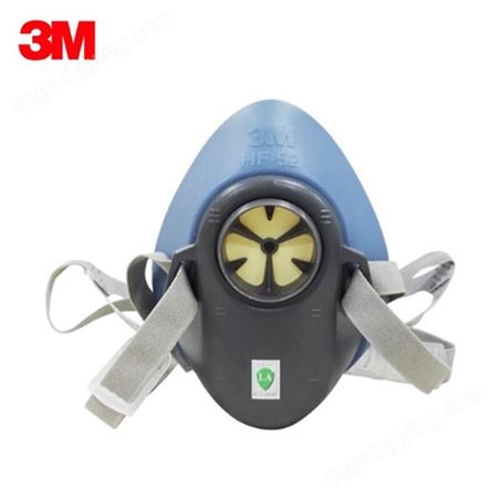 3MHF-52防尘防毒半面面具硅胶舒适耐用可水洗煤矿械粉尘打磨中号