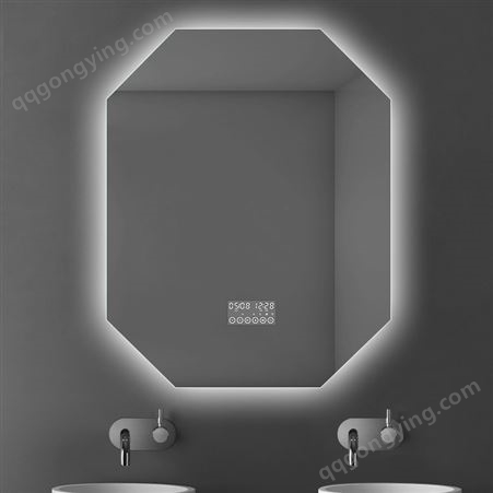 带灯壁挂浴室镜防雾发光智能镜 带灯卫浴镜 智由智宅 涪陵美妆镜子