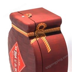 海福华丽新罐型设计仿坛形白酒包装铁盒防伪侧口铁包装铁盒