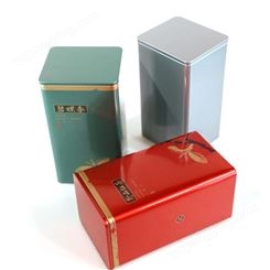 华丽长方内托平盖精品茶叶盒生产制造设计马口铁盒金属包装茶叶盒