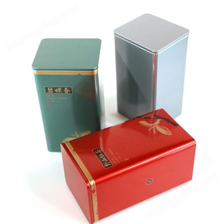 华丽长方内托平盖精品茶叶盒生产制造设计马口铁盒金属包装茶叶盒
