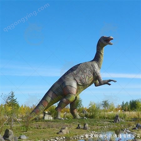 传扬文化 骨架化石仿真恐龙电动模型大型鸭嘴龙景区摆件