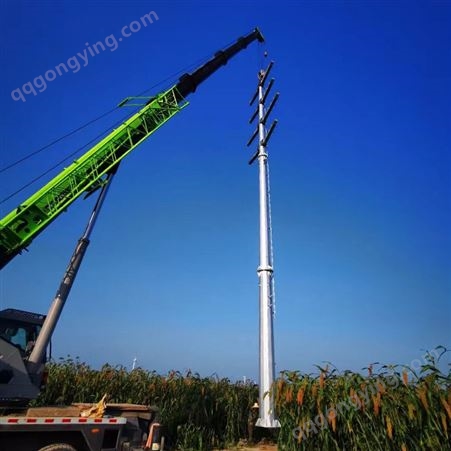 慧金瑞盛架线高压电力钢杆 输电钢管杆 15米输电架线钢杆