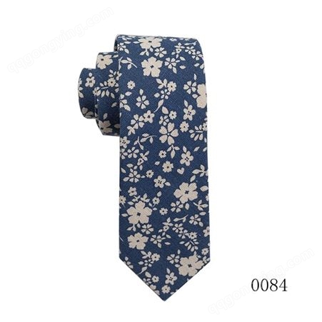 TONIVANI-501时尚花领带 棉质印花男士领带一件代发 6cm窄版男式碎花领带厂家直供