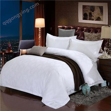 途悦酒店床品套件四件套定制床上用品精梳棉被套床单枕套
