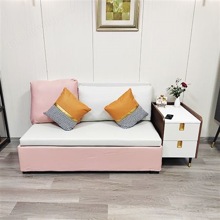 意式轻奢沙发边床头柜 木纹侧板 优选万佳 自有工厂生产定制