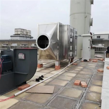 uv光氧废气净化建安 电子厂回流焊波峰焊排烟通风管道安装 废气处理设备