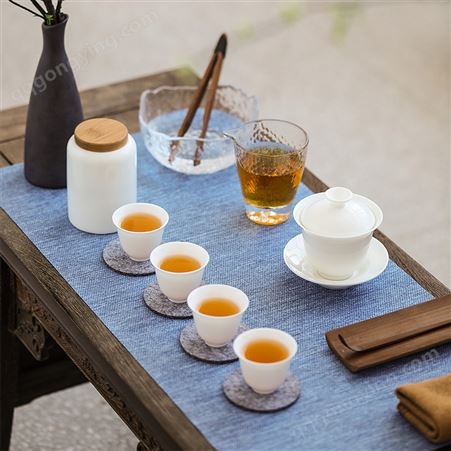 茶艺教学套组茶艺师考试培训收纳包德化白瓷功夫茶具套装简约茶器