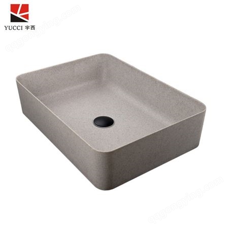 深圳厂家直供人造石方型圆型洗手盆一体成型易清洁洗手台