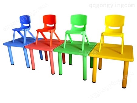 幼儿园学习桌 早教机构正方塑料桌椅 四人手工游戏桌椅 儿童塑料学校饭桌