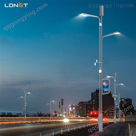 智慧城市多杆合一 一体式智慧路灯 5G设备搭载路灯杆件